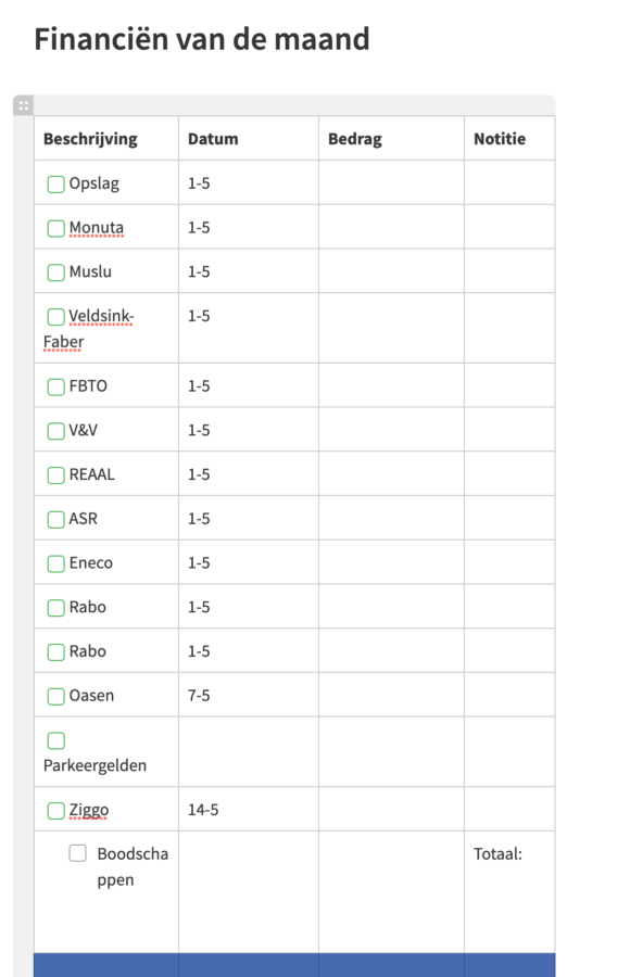 Mei planning in de JOSH V Mascha Planner