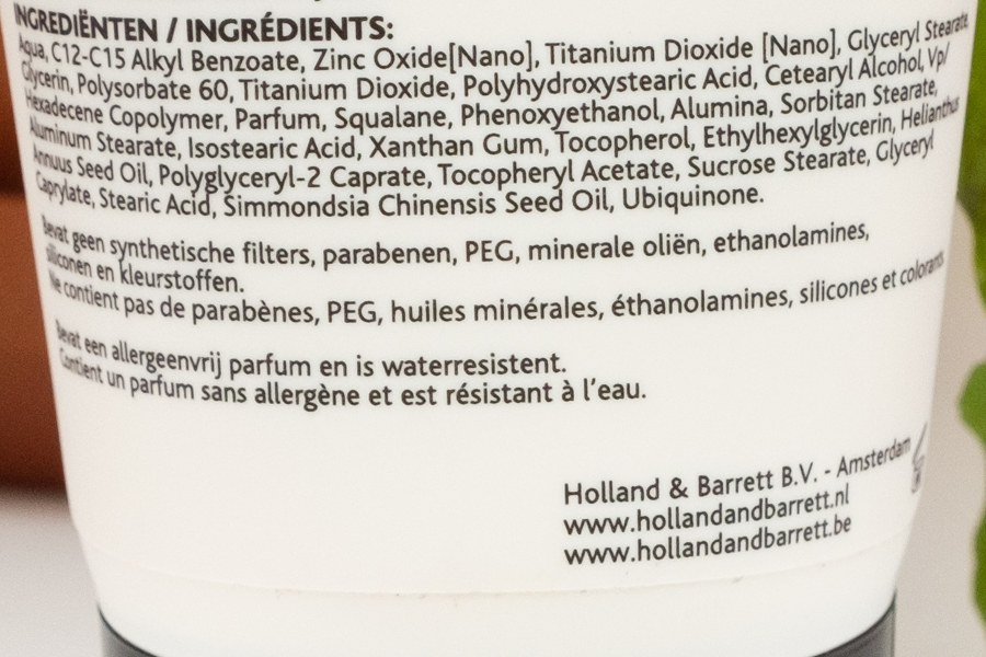 Natuurlijke zonbescherming van De Tuinen - Natuurlijke zonbescherming van De Tuinen - De Tuinen Zonnemelk SPF30 - Ingrediënten