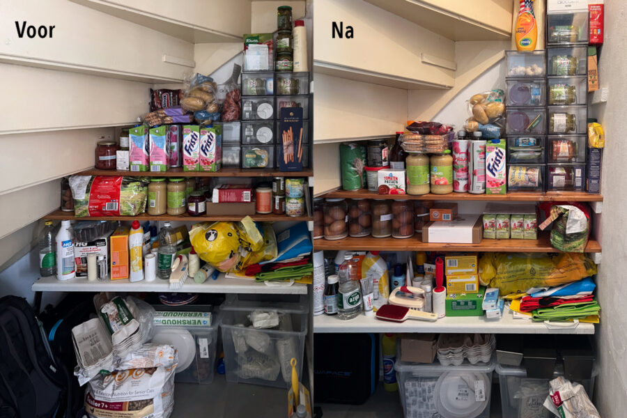 Onze voorraadkast opruimen
