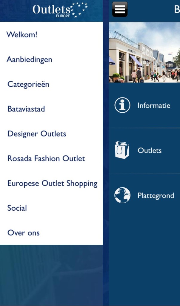 Vind de leukste outlets in Europa met app Outlets Europe